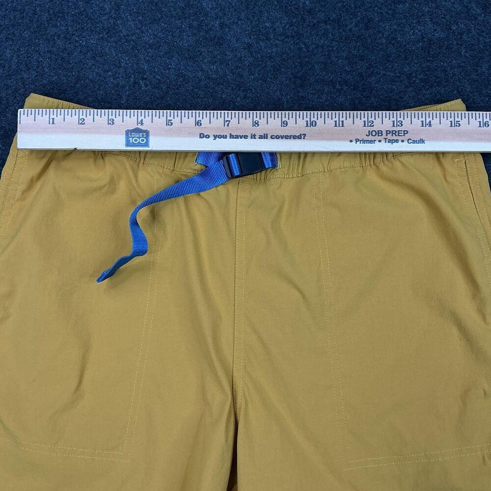Topo Designs River Shorts Mens L Yellow Nylon Belted Stretch Hiking Fishing UPF - Picture 7 of 9